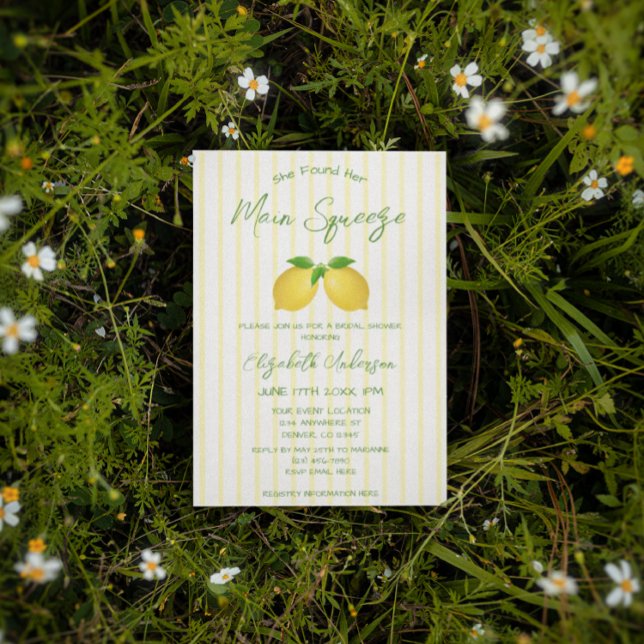 Convites Chá de panela de Limão de Aperto Principal (Criador carregado)