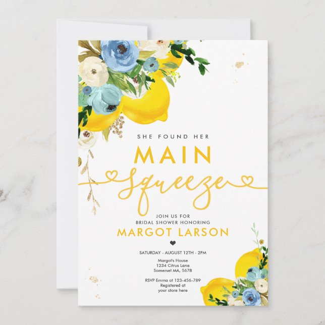 Convites Chá de panela De Limão Ela Encontrou Seu Comboio P (Frente)