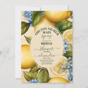 Convites Chá de panela de limão Ela encontrou seu principal
