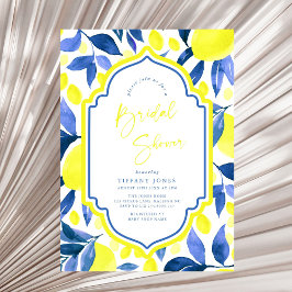 Convites Chá de panela de limões amarelo-mediterrânico