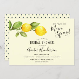 Convites Chá de panela de limões de aperto principal