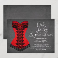Chá de panela de Lingerie do Corset Vermelho