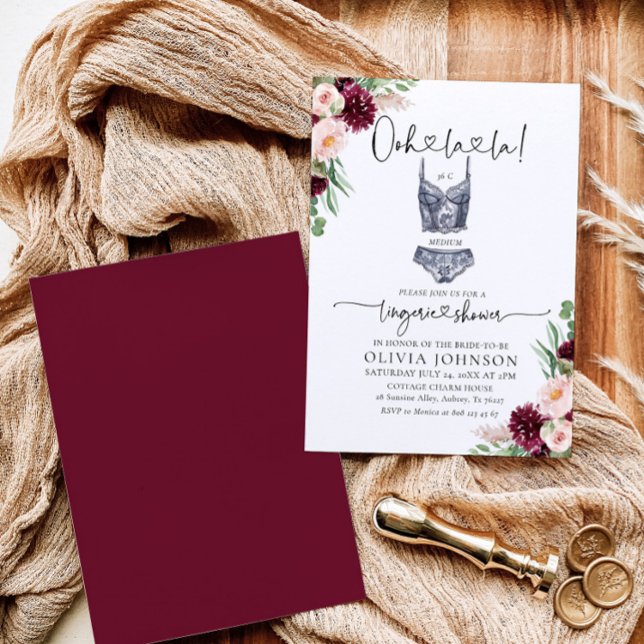 Convites Chá de panela de Lingerie La Bra (Criador carregado)