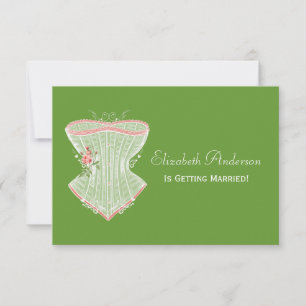 Convites Chá de panela de Lingerie pessoal do Vintage Cors