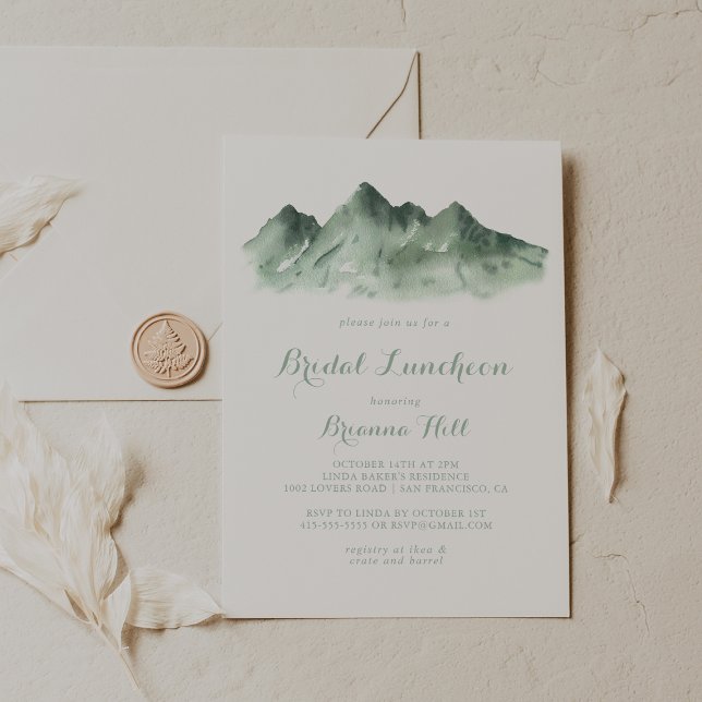 Convites Chá de panela de Lunchee Bridal do País de Montanh (Criador carregado)