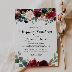 Convites Chá de panela de Luncheon de Casamento de Caligra