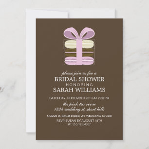 Convites Chá de panela de Macarons Franceses Lavandas