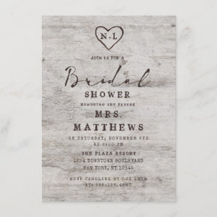 Convites Chá de panela de madeira de passarinho russo-sueca