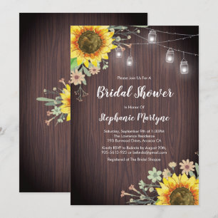 Convites Chá de panela de madeira do frasco de pedreiro do