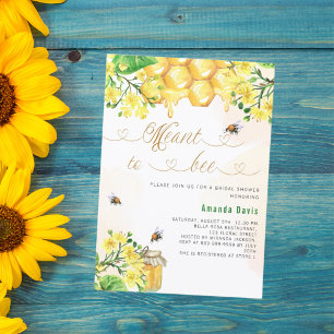 Convites Chá de panela de mel floral amarelo