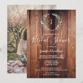 Convites Chá de panela de monograma de ramificação de aquar