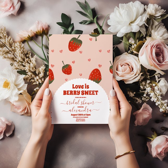 Convites Chá de panela de morango (Criador carregado)