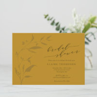 Chá de panela de mostarda boho minimalista
