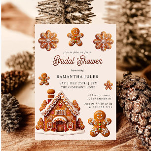 Convites Chá de panela de Natal da Moderna Gingercake House