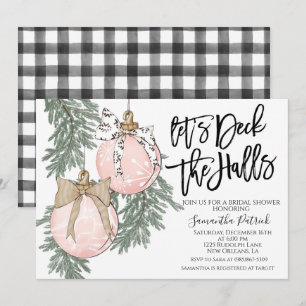 Convites Chá de panela de Natal do Deck Halls