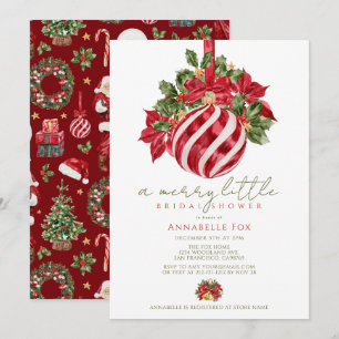 Convites Chá de panela de Natal do Ornament Vermelho
