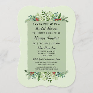 Convites Chá de panela de Natal Elegante