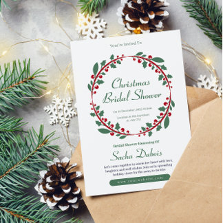 Convites Chá de panela de Natal minimalista