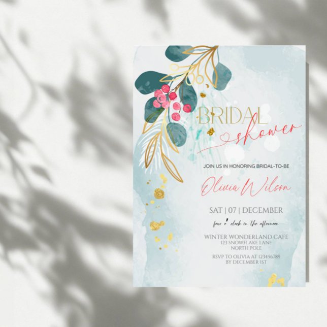 Convites Chá de panela de Natal Russo - Férias de inverno G (Criador carregado)