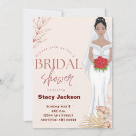 Convites Chá de panela de Noiva Afro-Americano