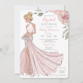 Convites Chá de panela de Noiva Bling and Glitter Girl