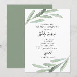 Convites Chá de panela de Oliveira Verde Verde