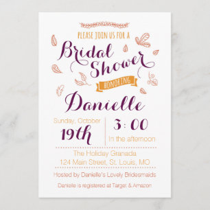 Convites Chá de panela de outono