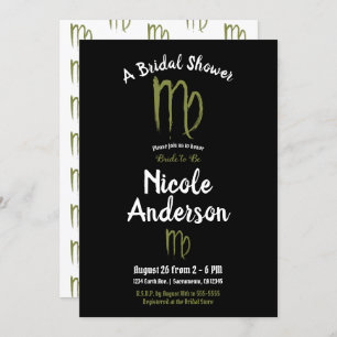 Convites CHÁ DE PANELA de outono de Verão de Astrologia Zod