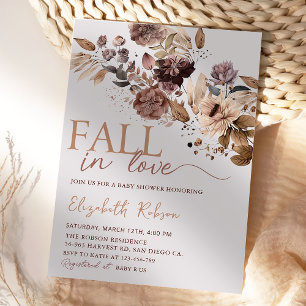 Convites Chá de panela de outono do Boho Floral