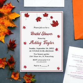 Convites Chá de panela de outono Elegante Russo deixa outon