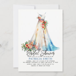 Convites Chá de panela de Palhaço de Casamento de Aquarela