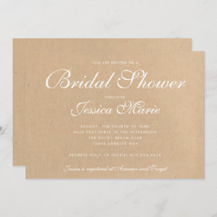 Convites Chá de panela de papel do Reciclado Kraft