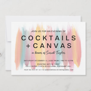 Convites Chá de panela de Partido de Pintura