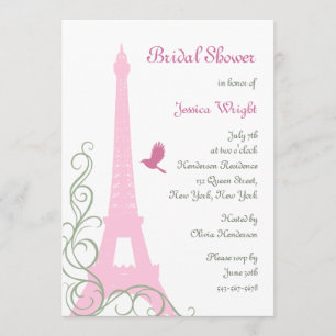 Convites Chá de panela de Pássaros de Amor