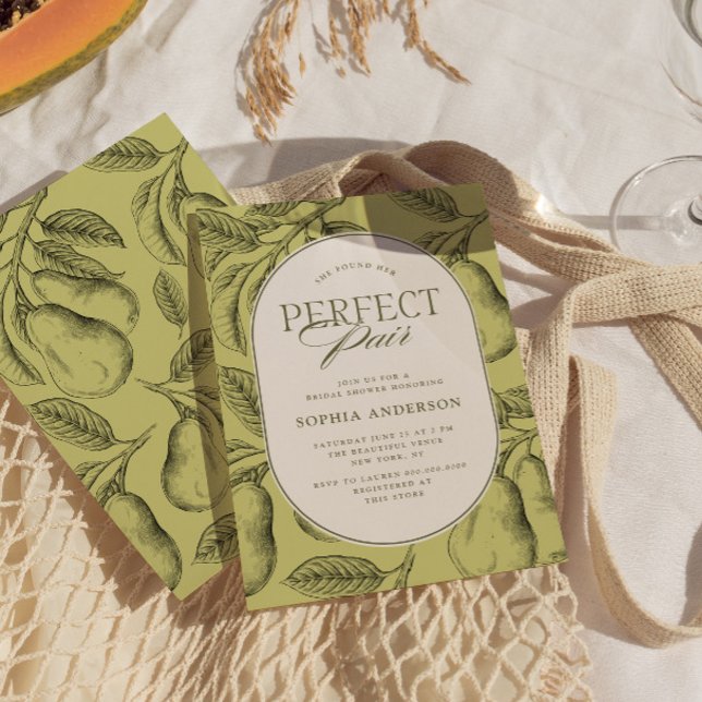 Convites Chá de panela de Pear de Imagem Perfeita (Criador carregado)