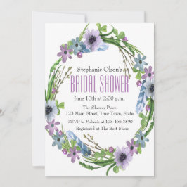 Convites Chá de panela de penas e flores