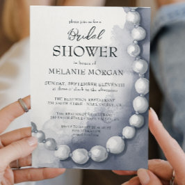 Convites Chá de panela de Pérolas Brancas Modernas