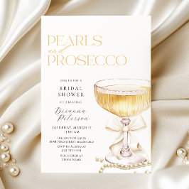 Convites Chá de panela de Pérolas e Arco Prosecco