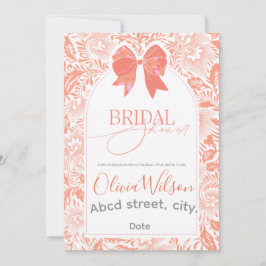 Convites Chá de panela de pêssego