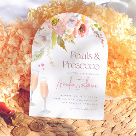 Convites Chá de panela de Petals & Prosecco Floral Arch