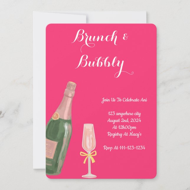 CONVITES CHÁ DE PANELA DE PINOS BRUNCH E BUBBLY (Frente)