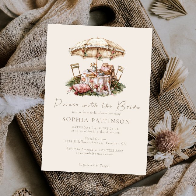 Convites Chá de panela de Piquenique de Ilustração de Água (Criador carregado)