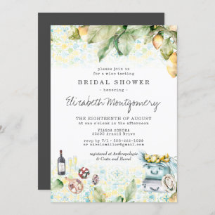 Convites Chá de panela de Piquenique Lemon Grove