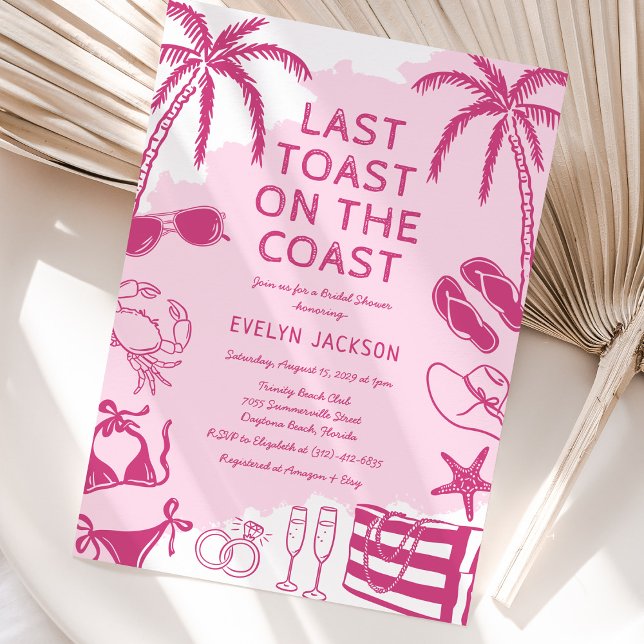 Convites Chá de panela de porta de praia costal (Criador carregado)