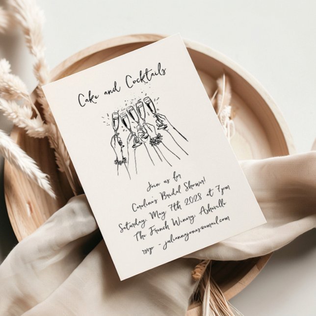 Convites Chá de panela de Portas de Coquetéis de Bolos Manu (Criador carregado)