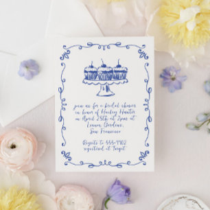 Convites Chá de panela de Portas do Cupcake Whimsical Moder