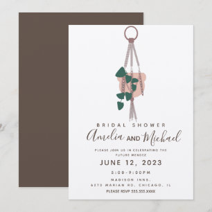 Convites Chá de panela de Potes de Plantador de Perigo de 