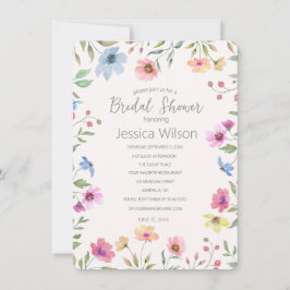 Convites Chá de panela de Prados Flóridos de Cubo de Aquare