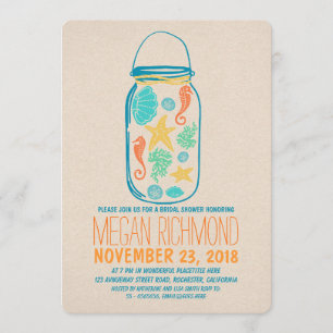 Convites chá de panela de praia de Mason
