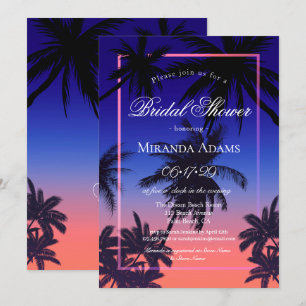 Convites Chá de panela de Praia de Verão Tropical Elegant